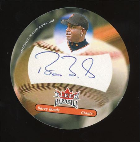2003 Fleer Hardball Barry Bonds Authentic Autograph
