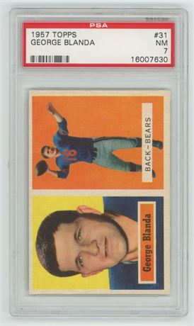 1957 Topps #31 George Blanda PSA 7 NM