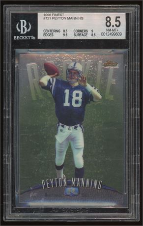 1998 Finest #121 Peyton Manning RC BGS 8.5 NMMT+