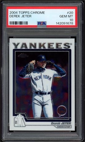 2004 Topps Chrome #20 Derek Jeter PSA 10 GEM MINT