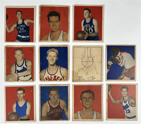 1948 Bowman Basketball Lot (11) Low-Grade to VG (READ)