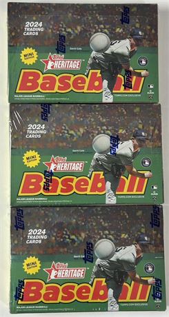 2024 Heritage Baseball Mini Edition Hobby Box Lot (3) Factory Sealed