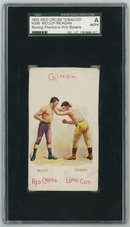 1893 N266 P Lorillard McCoy/Reagan Boxing Positions And Boxers SGC Authentic