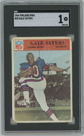 1966 Philadelphia #38 Gale Sayers RC SGC 1 POOR