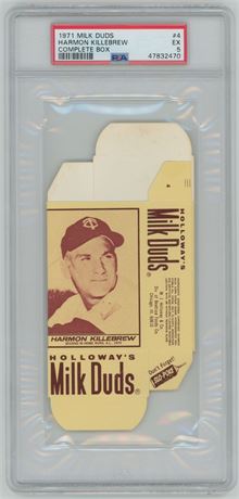1971 Milk Duds #4 Harmon Killebrew Complete Box PSA 5 EX Pop 7, 12 Higher Rare