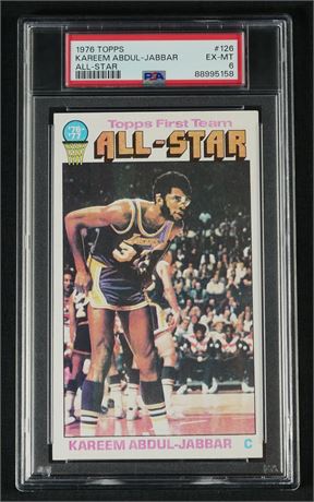 1976 Topps #126 Kareem Adbul Jabbar All Star PSA 6 EXMT