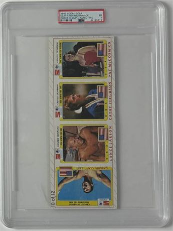 1983 Coca Cola Muhammad Ali Greatest Olympians Panel Hand Cut PSA 1 READ
