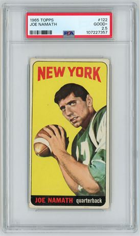 1965 Topps #122 Joe Namath RC PSA 2.5 GOOD+