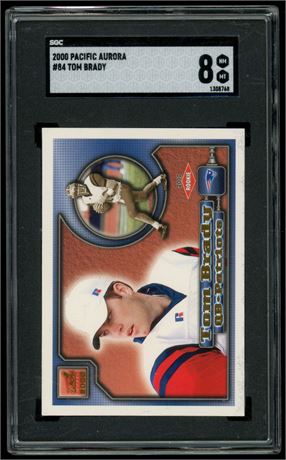 2000 Pacific Aurora #84 Tom Brady RC SGC 8