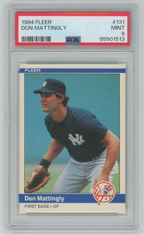 1984 Fleer #131 Don Mattingly RC PSA 9 MINT
