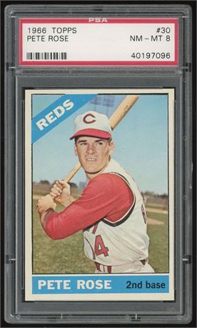1966 Topps #30 Pete Rose PSA 8 NMMT