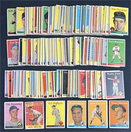 1958 Topps Baseball Lot (270+) w/ Stars LOW GRADE