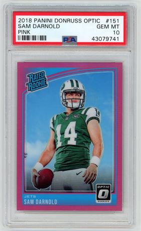 2018 Panini Donruss Optic #151 Sam Darnold Pink PSA 10 GEM MINT