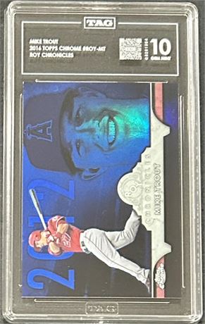 2016 Topps Chrome ROY Chronicles Mike Trout TAG 10 GEM MINT