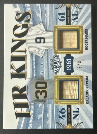 2022 Leaf Lumber HR Kings 1961 Orlando Cepeda Roger Maris 3/3