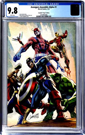 Avengers Assemble Alpha #1 CGC 9.8 (2023) Campbell "Virgin" Edition