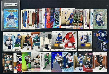 (51) Modern Hockey Lot with Autos, #'d, Relics, Die-Cut, RC's