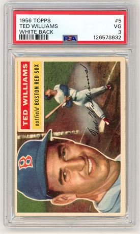 1956 Topps #5 Ted Williams White Back PSA 3 VG