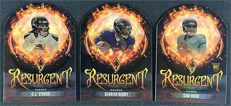2025 Panini Phoenix Resurgent Snow Globe Lot (3) SSP w/ Ward RC, Stroud, & Henry