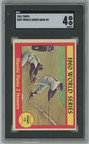 1961 Topps #307 World Series Game #2 SGC 4 VGEX