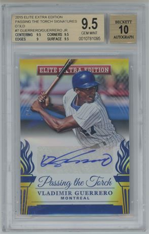 2015 Elite Extra Edition Vladimir Guerrero Sr & Jr Dual Auto GOLD 4/5 BGS 9.5/10