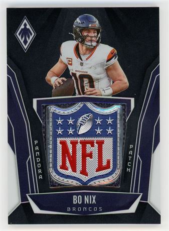 2025 Panini Phoenix Bo Nix 1/1 NFL Shield Pandora Patch