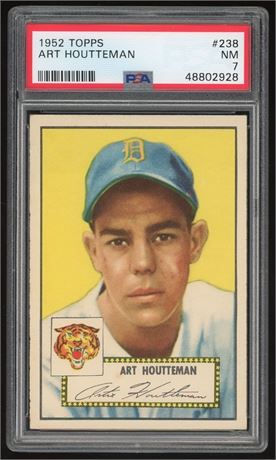 1952 Topps #238 Art Houtteman PSA 7 NM Nicely Centered