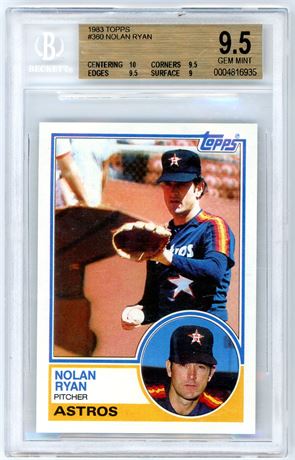 1983 Topps #360 Nolan Ryan BGS 9.5 GEM MINT w/ '10' Centering