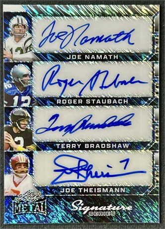 2024 Leaf Metal Signature Series NFL 8 QB Autographs 1/1 w/ Montana, Marino