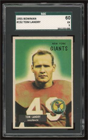 1955 Bowman #152 Tom Landry SGC 5 EX