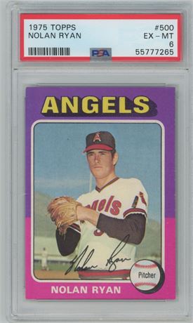 1975 Topps #500 Nolan Ryan PSA 6 EXMT
