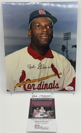 Bob Gibson Autographed 8x10 Photo JSA
