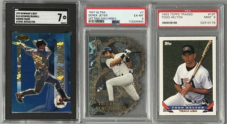 1993-99 Stars of the 2000's PSA/SGC Graded Lot (3) w/ Jeter & McGwire
