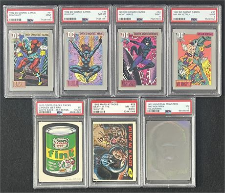 1962-1992 Mixed Non-Sports Lot w/ Mars Attacks PSA 8OC