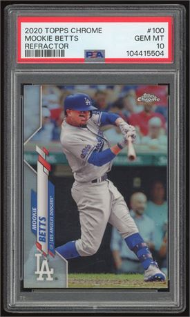 2020 Topps Chrome #100 Mookie Betts Refractor PSA 10 GEM MINT