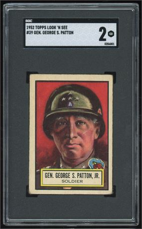 1952 Topps Look 'N See #39 Gen. George S. Patton SGC 2 GOOD