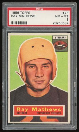 1956 Topps #75 Ray Mathews PSA 8 NMMT Only 14 Higher