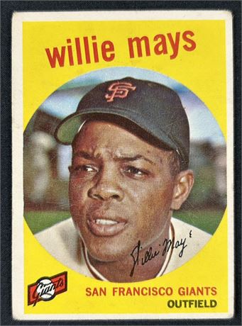 1959 Topps #50 Willie Mays GOOD+