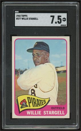1965 Topps #377 Willie Stargell SGC 7.5 NM+ DEAD CENTERED