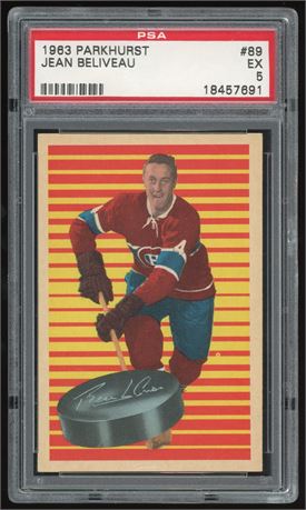 1963 Parkhurst #89 Jean Beliveau PSA 5 EX