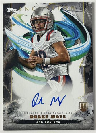2024 Topps Inception Drake Maye RC On Card Auto