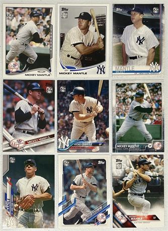 2021 Topps X Mickey Mantle Lot (9)
