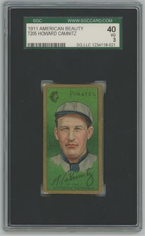 1911 T205 American Beauty Howard Camnitz SGC 3 VERY GOOD