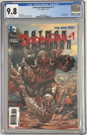 Batman/Superman #3.1 (2013) CGC 9.8 Doomsday #1