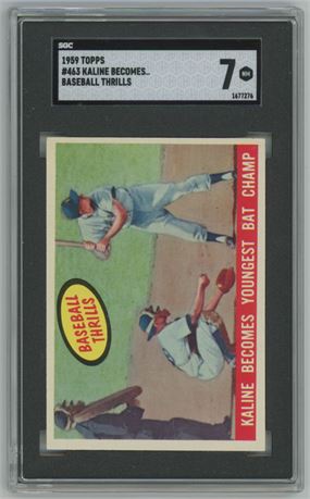 1959 Topps #463 Al Kaline Youngest Batting Champion SGC 7 NM
