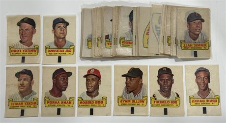 1966 Topps Rub-Offs Near Complete Set (116/120) w/ Mantle/Mays/Aaron/Clemente