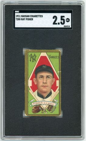 1911 T205 Piedmont Ray Fisher SP SGC 2.5 GOOD+