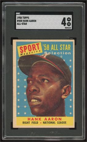 1958 Topps #488 Hank Aaron All-Star SGC 4 VGEX