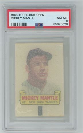 1966 Topps Rub-Offs Mickey Mantle PSA 8 NMMT