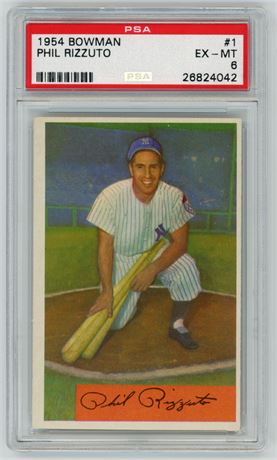 1954 Bowman #1 Phil Rizzuto PSA 6 EXMT
